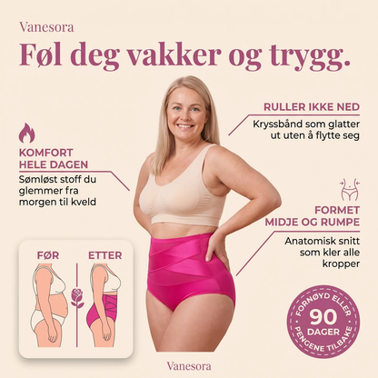 Vanesora Sculpt Brief – før og etter
